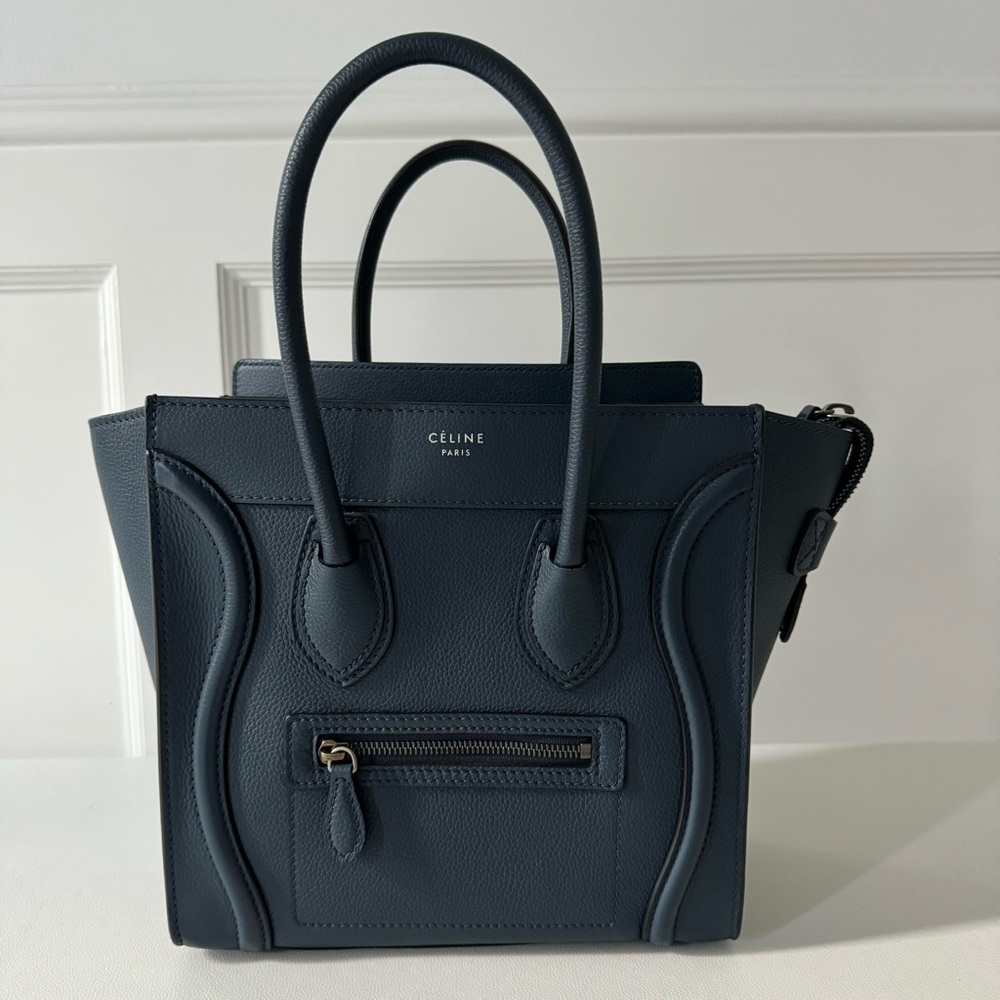 Celine - Micro Luggage Handbag in Baby Drummed Calfskin